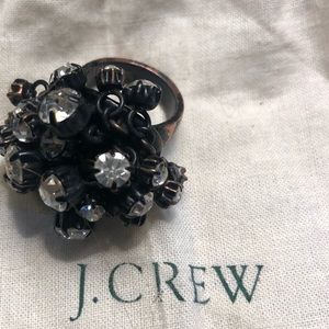 J. Crew starburst black ring size 5